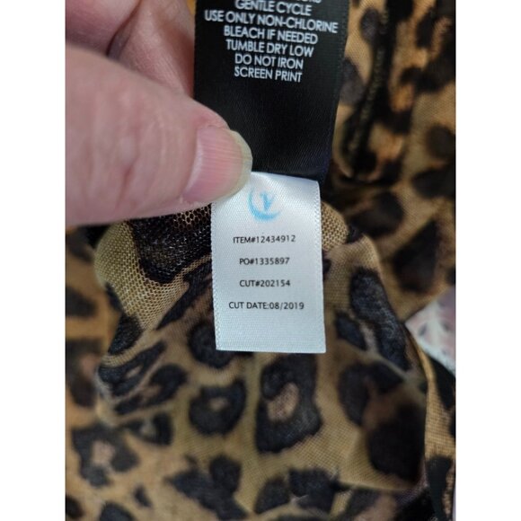 Torrid Sheer blouse Leopard Print  Polyester Spandex Blend mob wife animal - Picture 5 of 7